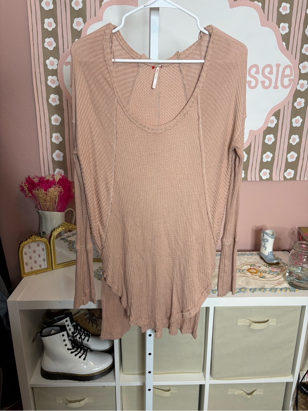 Free people oversized Women’s Long Sleeve Knit Tunic Top